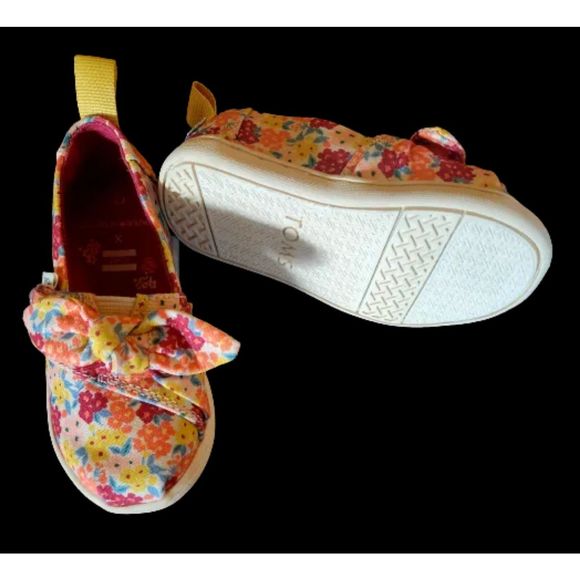 TOMS/Paper Source ~ Toddler ~ Limited Edition~ Ditsy Floral Size 7 ~ Like New - Picture 4 of 9